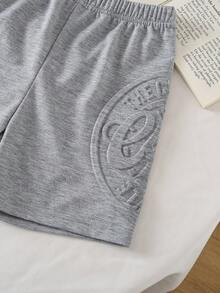 3件套时尚休闲男女幼儿儿童舒适针织七分裤 - 彩色 - 查看 6