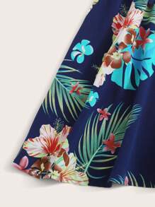 SHEIN Tween Girl Tropical Print Cami Dress