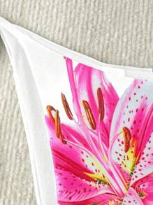 Swim Mod Spring Break Floral Printed Sexy Side Tie Beach Bikini Bottom For Women For Summer Beach Vacation