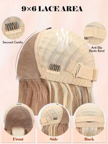 9*6 Wear&Go 无胶假发 27/613/灰色混合浅金色和灰色长直假发 100% 真人头发 180% 密度 18 英寸 20 英寸 女士 - SP27/613 - 查看 7