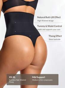SHEIN Shape Body de mujer con Bottom moldeadora de cintura alta con parches de malla