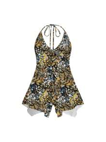 Shutterstock Colorful, Animal Print, Velvet Effect, Boho Casual Women's Spaghetti Strap Tank Top, Suitable For Summer, Vacation, Party, Music Festival - Multicolor - View 3