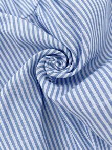 SHEIN Maternity Stripe Sleeveless Round Neck Casual Top And Loose Pants 2Pcs Set, Summer - Blue - View 6