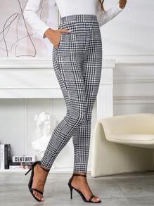 SHEIN Clasi Multicolor Women Casual High Waist Side Pocket Leggings, Suitable For Commuting In Autumn - Multicolor - View 6