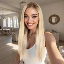 9*6 Wear&Go 无胶假发 27/613/灰色混合浅金色和灰色长直假发 100% 真人头发 180% 密度 18 英寸 20 英寸 女士 - SP27/613 - 查看 6