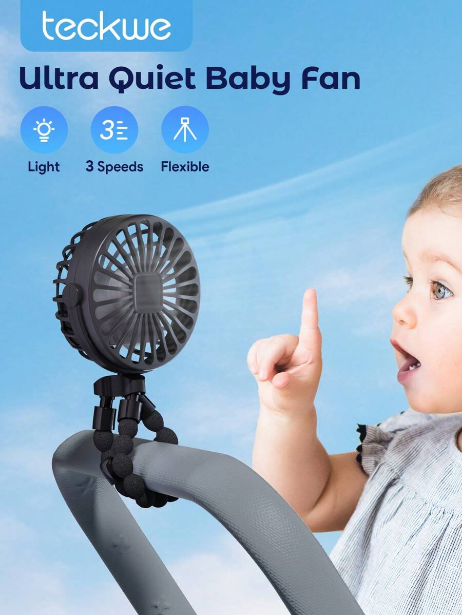 Teckwe 便携式风扇，简约时尚，适合日常休闲使用