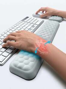 1 cái/bộ Tấm kê tay để bàn công thái học - Thiết kế công thái học, rất mềm mại và thoải mái, Tấm lót chuột - Thích hợp cho bàn máy tính và đồ dùng văn phòng - Tấm kê tay thoải mái để chơi game và làm việc, Thích hợp để thư giãn khi làm việc - Xám - Xem 5
