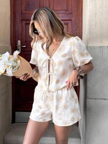 SHEIN Frenchy 女士日常两件套服装 - 彩色 - 查看 1