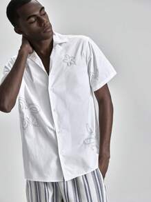 Ontre 2025秋冬季季节性服装，冬季，返校季，万圣节，圣诞节，男士教师服装，夜间外出，商务休闲衬衫