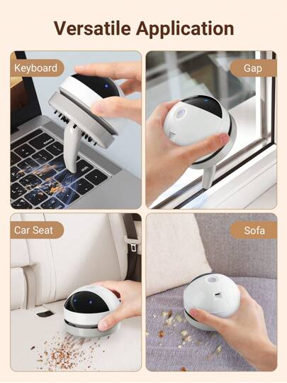 Teckwe Mini Desktop Stofzuiger Cleaner Wireless held, Creative Portable Dust Office Stationery view 3