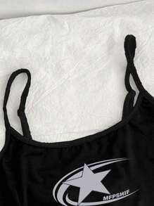 SHEIN Camiseta ajustada informal y deportiva como capa base para niña preadolescente - Blanco - Ver 3