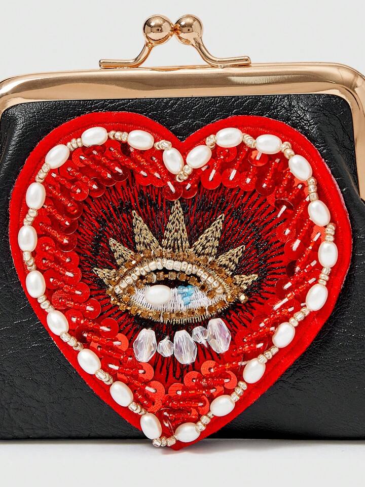 Is That The New Goth 1pc Gothic Style Eye Embroidery Faux Sequins