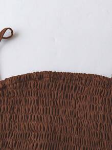 SHEIN LUNE Set da 3 pezzi taglie forti: Kimono marrone aperto, canottiera e pantaloncini - molteplici modi per indossarlo