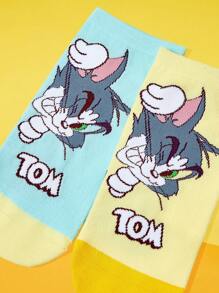 TOM & JERRY X SHEIN 6 Pairs Women Ankle Socks - Multicolor - View 5