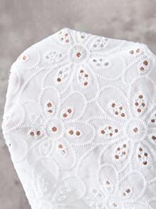 EMERY ROSE Damen Bluse Sommer Tops Damen Sommer Kleidung Ausgehen Tops Damen Landkonzert Büros für Damen Lehrer für Damen Elegant für Damen - Weiss - Übersicht 9