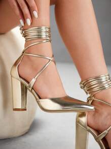 CUCCOO SZL 女士优雅简约纯色高跟鞋