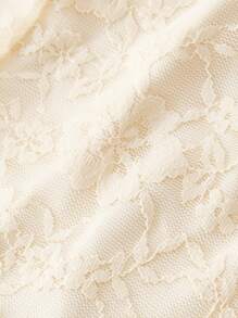 SHEIN MOD Women's Apricot Fitted Lace Mermaid Skirt,Party,Classy,Retro,Vintage,Concert,Classy,Wedding Guest Skirt Women,Birthday,Fairycore,Goth,Boho,Tea Party - Apricot - View 4