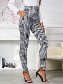 SHEIN Clasi Multicolor Women Casual High Waist Side Pocket Leggings, Suitable For Commuting In Autumn - Multicolor - View 3