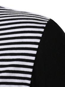 Manfinity Homme Men's Contrast Stripe Splicing Collar Raglan Short Sleeve Casual Polo Shirt, Summer - Multicolor - View 8