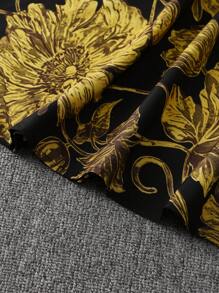 SHEIN Unity 大码女式无袖碎花中长连衣裙，优雅成熟，适合日常穿着