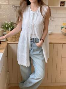 DAZY Women Round Neck Sleeveless Korean-Style Summer Tank Top
