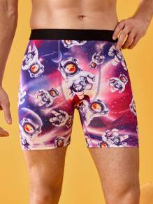 Quần lót boxer họa tiết hoạt hình Colorblock toàn thân cho nam - Nhiều màu - Xem 5