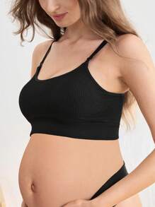 Moonlight&Mama Maternity Nursing Bra For Breastfeeding Push Up Pregnancy Bralette Underwear - Black - View 1