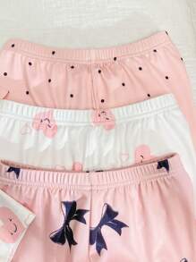 Set di 6 pigiami da ragazza, composto da maglia a maniche corte e leggings, vestibilità aderente e comoda, adatto per pigiama o abbigliamento casual da casa, design minimalista, facile da abbinare, lavabile in lavatrice (venduto a confezioni da 2 set)