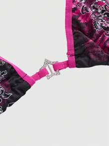 ROMWE Grunge Punk Gotischer Kreuz- und Schwalbenschwingen-Design Metall Accessoire Dreieckiger Büstenhalter Träger