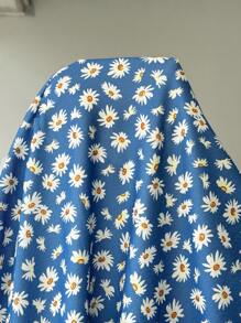 SHEIN EZwear 2pcs/Set Plus Size Women Casual Comfortable Blue Dress & Cover Up Set, Spring/Summer It Is Suitable For Dates, Casual Holidays, Can Be Worn Alone, And Can Be Paired With Long Coats In Autumn. - Blue - View 7