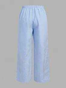 SHEIN EZwear Summer Beach 3 Piece Sets Color Women Wide Leg Loose Casual Pants - Multicolor - View 5
