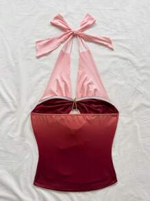 Soleia 女士扎染渐变印花露肩迷你连衣裙，镂空褶饰紧身胸衣，饰有金属海星装饰，修身剪裁，适合度假、约会、下午茶、海滩、游轮、公路旅行、音乐节、波西米亚风格，四季皆宜