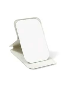 Pop Mart Azura X SHEIN 1 pieza Espejo portátil plegable de material de piel sintética (PU) con estampado lindo, que se puede sostener de forma independiente y manual, es liviano y compacto, conveniente para revisar los detalles del maquillaje, adecuado para viajes y el día a día, apto para hombres y mujeres - Dorado - Ver 17