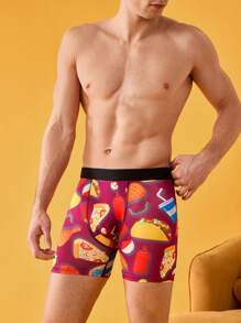 Quần lót boxer họa tiết hoạt hình Colorblock toàn thân cho nam - Nhiều màu - Xem 3