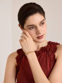 MOTF PREMIUM Pulsera con cadena de flor - Amarillo Oro - Ver 9