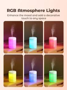 Teckwe Mini Humidifier For Car, Bedroom & Desktop - USB Powered, Large Mist Output, Air Purifying & Aromatherapy