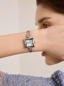 MOTF PREMIUM RELOJ DE PULSERA CUADRADO CUARZO - Plateado - Ver 2