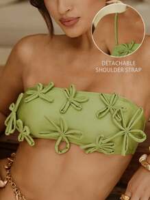 Swim Chiccia Women's Fashion Swimwear Top, Suitable For Summer - Green - View 8