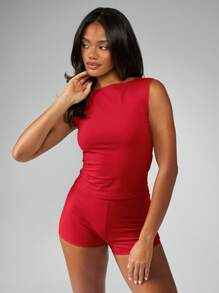 MISSGUIDED 现代风格斜领修身两件套休闲套装，适合夏季春季穿着，中长款，适合舞蹈、夜店、派对、晚宴和圣诞节等场合。