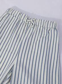 Pantalones largos casuales y versátiles con ajuste suelto y diseño de rayas para adolescentes, para usar en primavera y verano, en el día a día, vacaciones, verano y viajes