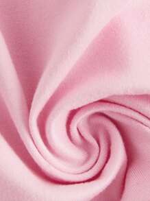 SHEIN MOD 心形水钻装饰休闲简约图案圆领修身镂空后背女式 T 恤，粉色上衣，适合夏季