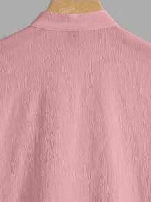 Manfinity Homme Camicia casual da uomo tinta unita, alla moda per l'estate - Rosa antico - Visualizzare 3