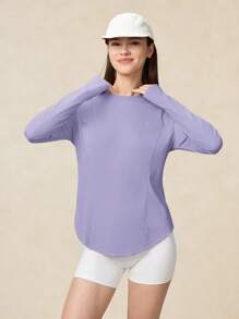 OutZeal 防晒 UPF50+ 凉爽防晒弧形下摆长袖T恤 女款带口袋