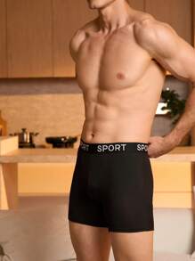 Manfinity Underwear&Sleepwear Basics 7 piezas/paquete Ropa interior casual para hombres con cintura tejida con letras