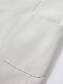 Calvornis Bộ vest nam tay dài cổ ve màu trơn và quần âu thường ngày - Màu be - Xem 4