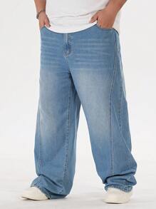 Manfinity Hypemode Jeans di moda in denim di taglia oversize, adatti per l'estate