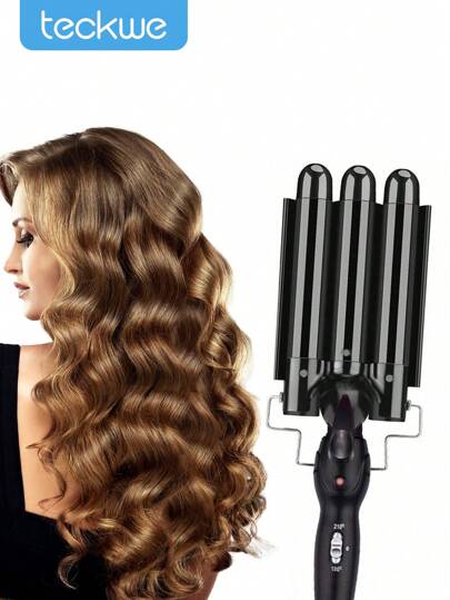 便携式卷发棒卷发器，配有三个卷发筒，让您随时随地打造完美发型，非常适合居家和旅行