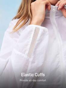 In My Nature 户外服装 女式 UPF50+ 防紫外线连帽防晒夹克 适合露营、徒步旅行和通勤