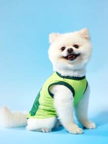 PETSIN Cute Broccoli & English Graphic Sleeveless Tank Top, Lightweight Breathable Comfortable Summer Pet Vest, European And American Hot Seller - Multicolor - View 8
