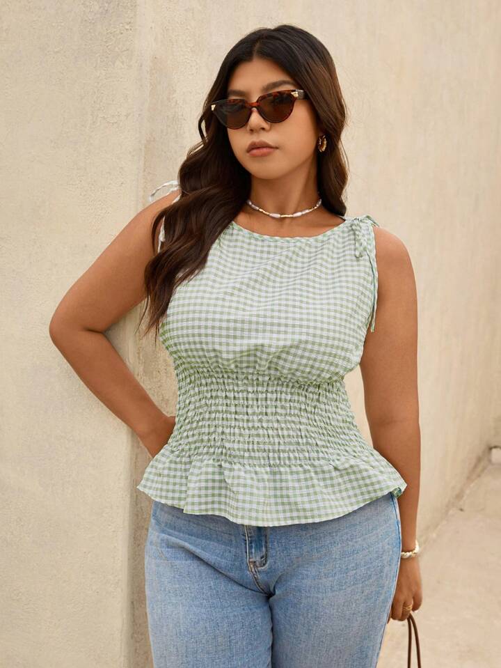 バーバリーブルーレーベル ノバチェック柄タンクトップ 背中リボン 38 バーバリーブルーレーベル チェック柄タンクトップ 38 バーバリー